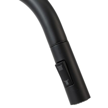REA-B7564 - Grifo de fregadero con cabezal extraíble y sistema de filtración ECO FRESH, 37,5 cm, negro mate