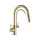 REA-B7596 - Grifo para fregadero con rociador extraíble y filtración ECO FRESH, 37,5 cm, acabado en oro cepillado