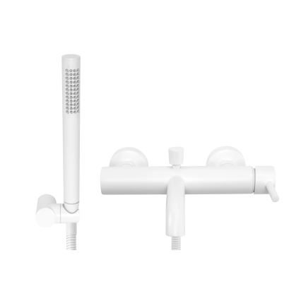 REA-B8030 - Conjunto de bañera LUNGO blanco mate