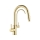 REA-B8989 - Grifo de fregadero con rociador extraíble y filtro ECO FRESH, 37,5 cm, dorado