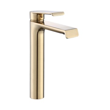 REA-B9971 - Grifo de lavabo HASS 28 cm, acabado dorado cepillado