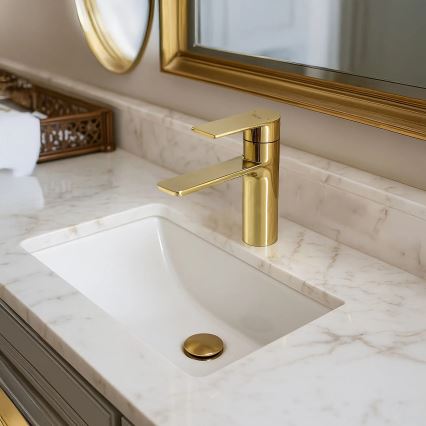 REA-B9981 - Grifo de lavabo STORM 15 cm dorado