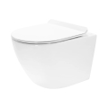 REA-C1400 - Inodoro suspendido con asiento CARTER RIMLESS, cerámica/blanco