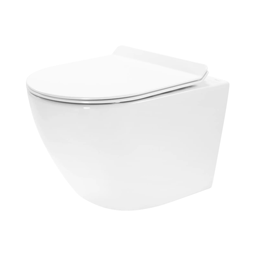 REA-C1400 - Inodoro suspendido con asiento CARTER RIMLESS, cerámica/blanco