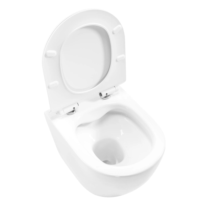 REA-C1400 - Inodoro suspendido con asiento CARTER RIMLESS, cerámica/blanco