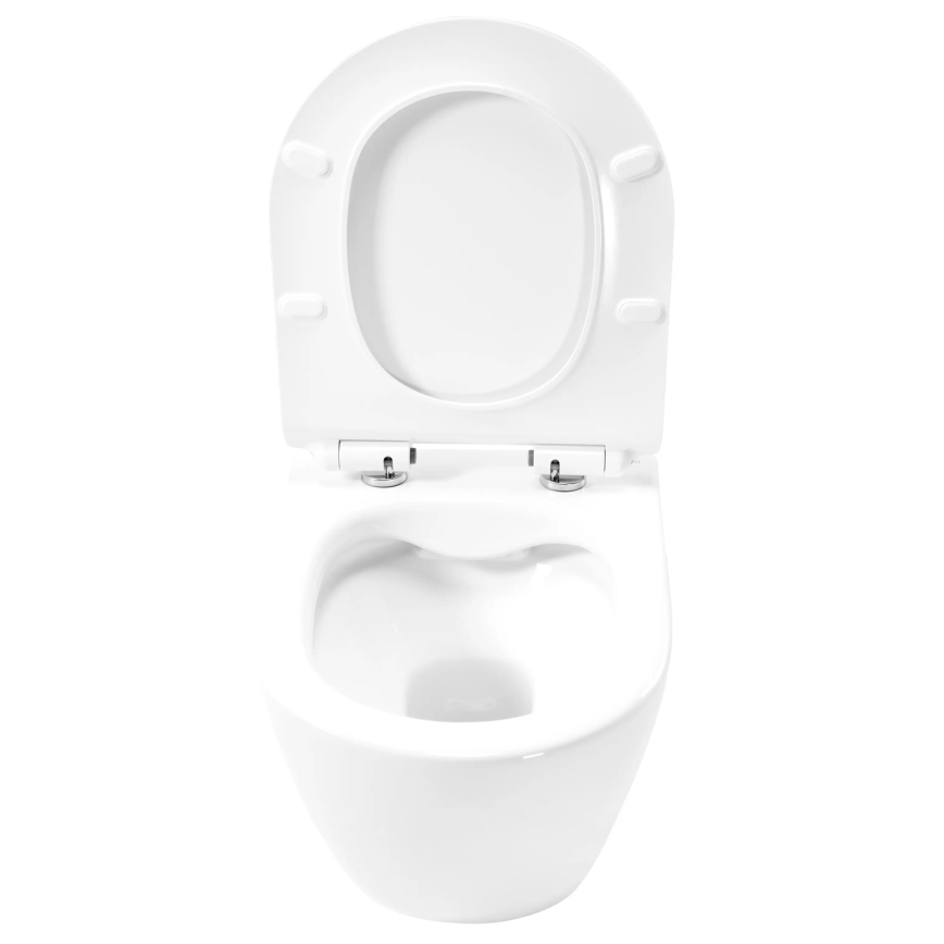 REA-C1400 - Inodoro suspendido con asiento CARTER RIMLESS, cerámica/blanco