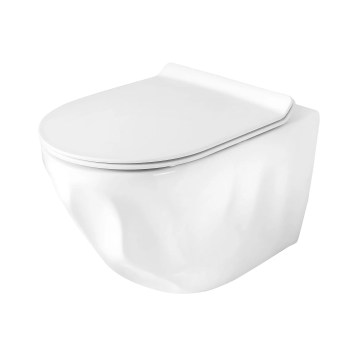 REA-C1652 - Inodoro suspendido GUSTAVO RIMLESS con asiento, cerámica/blanco