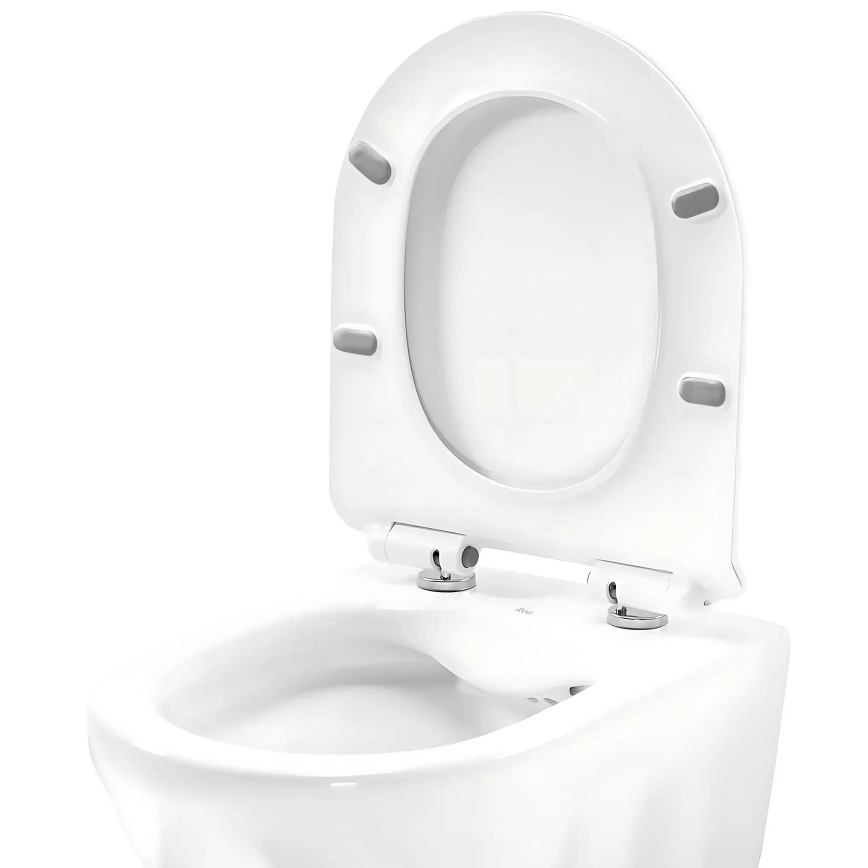 REA-C1652 - Inodoro suspendido GUSTAVO RIMLESS con asiento, cerámica/blanco