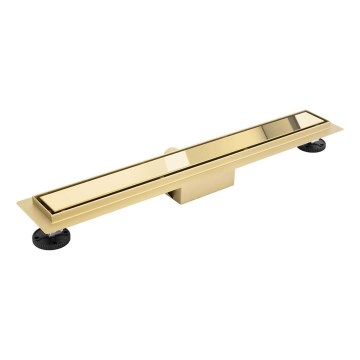 REA-G2562 - Canaleta de desagüe NEOX 70 cm, acero inoxidable/dorado