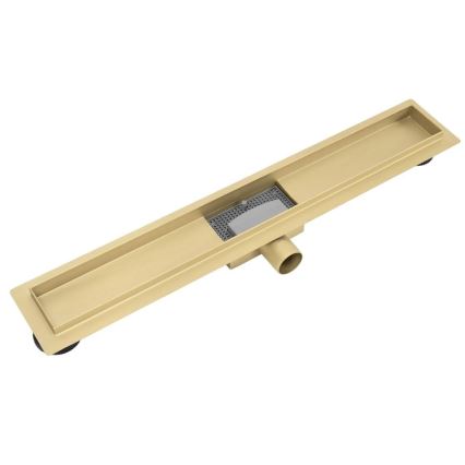 REA-G2562 - Canaleta de desagüe NEOX 70 cm, acero inoxidable/dorado
