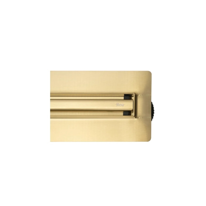 REA-G2714 - Canaleta de desagüe NEOX SLIM 70 cm acero inoxidable/dorado cepillado