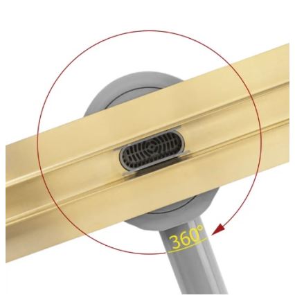 REA-G2714 - Canaleta de desagüe NEOX SLIM 70 cm acero inoxidable/dorado cepillado