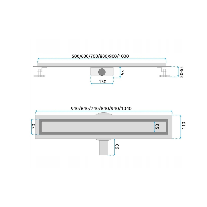 REA-G5807 - Canal de desagüe NEOX PRO 60 cm acero inoxidable