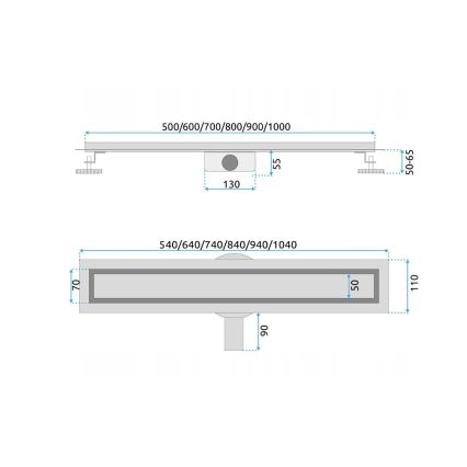 REA-G5808 - Desagüe lineal NEOX PRO 70 cm acero inoxidable