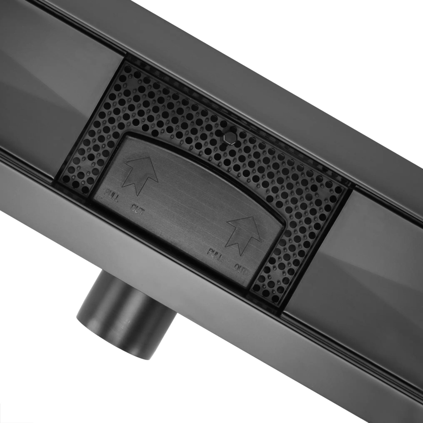 REA-G6605 - Canaleta de desagüe PURE NEOX 100 cm negro mate