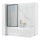 REA-K7633 - Mampara de bañera abatible LAGOS 140x80 cm negra/transparente