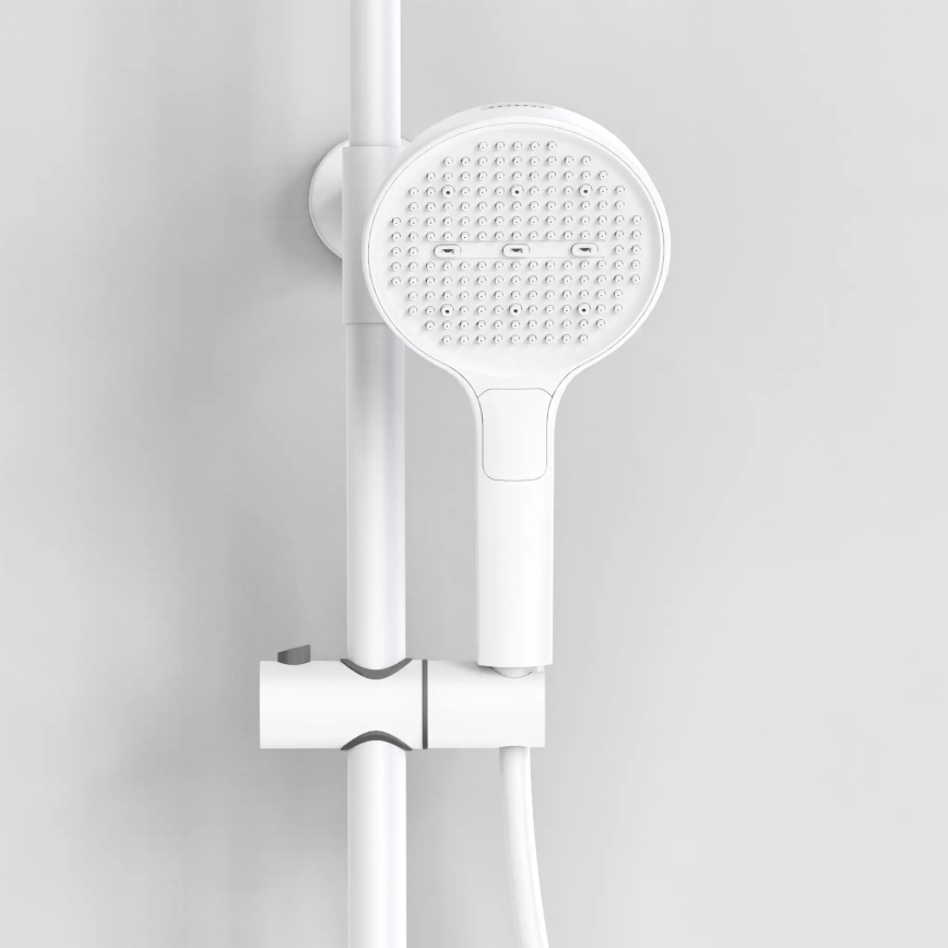 REA-P0353 - Set de ducha con grifo FAREL blanco mate
