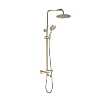 REA-P5960 - Kit de ducha con grifo termostático LUNGO DIAMOND en acabado dorado