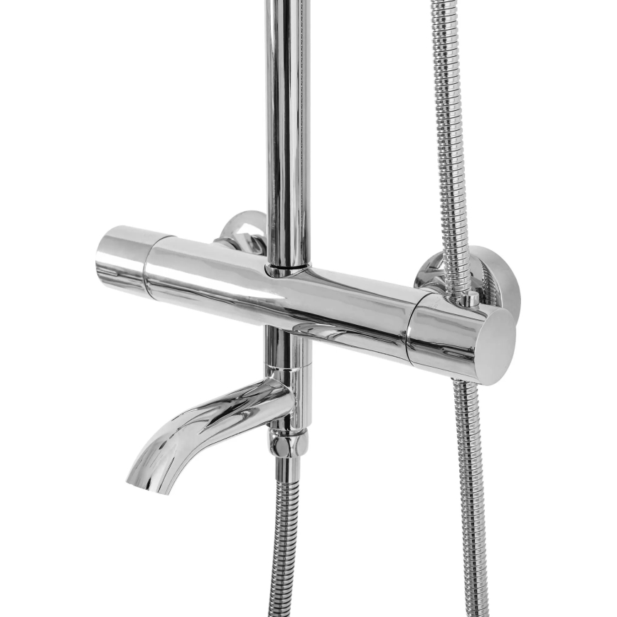 REA-P6607 - Juego de ducha con grifo termostático LUNGO cromo brillante