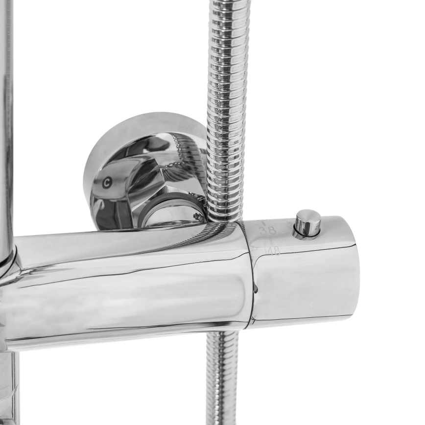 REA-P6607 - Juego de ducha con grifo termostático LUNGO cromo brillante