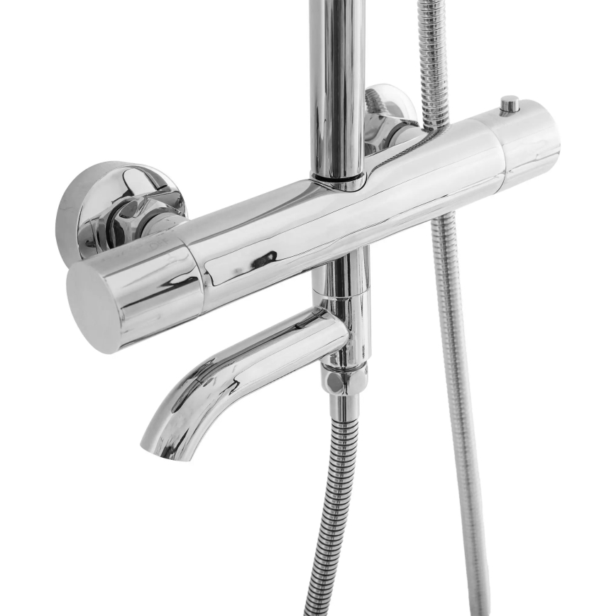 REA-P6607 - Juego de ducha con grifo termostático LUNGO cromo brillante