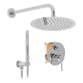 REA-P8007 - Set de ducha con grifería empotrada LUNGO, cromado brillante