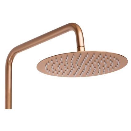 REA-P8807 - Set de ducha con grifería termostática LUNGO, acabado en cobre cepillado