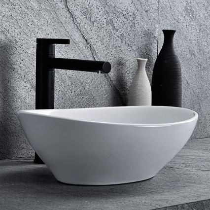 REA-U0133 - Lavabo sobre encimera SOFIA 34,5x41 cm cerámica/blanco brillante