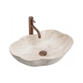 REA-U0619 - Lavabo sobre encimera PEARL 38x50,5 cm cerámica/beige
