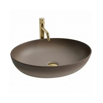 REA-U0627 - Lavabo sobre encimera CAROLA 39x51,5 cm cerámica/marrón