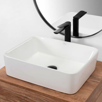 REA-U0669 - Lavabo sobre encimera ANITA 37,5x48,5 cm cerámica/blanco brillante