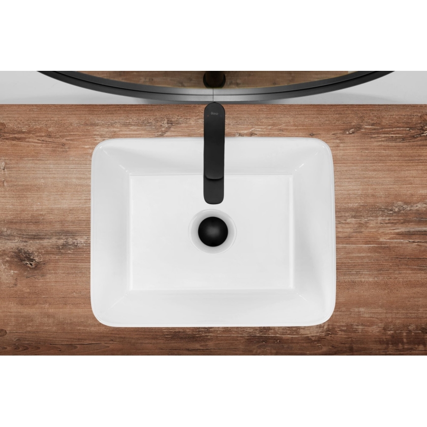 REA-U0669 - Lavabo sobre encimera ANITA 37,5x48,5 cm cerámica/blanco brillante