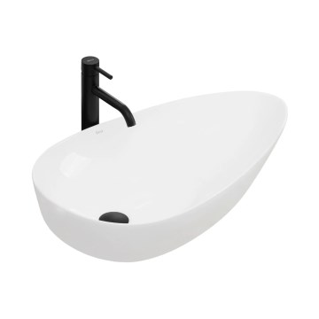 REA-U1500 - Lavabo sobre encimera GRETA 42,5x77 cm cerámica/blanco brillante