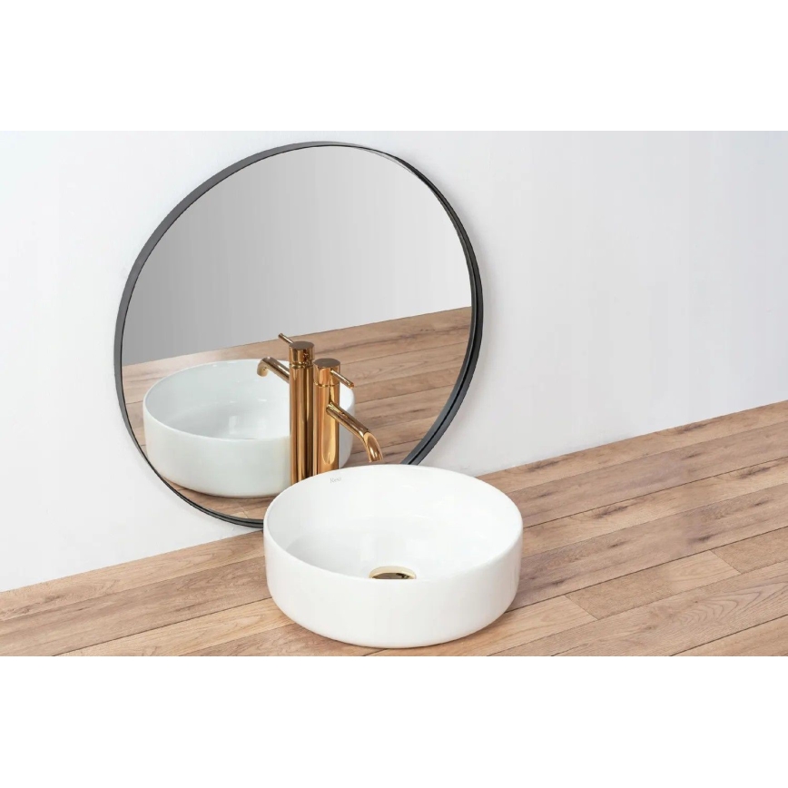 REA-U18918 - Lavabo de encimera SAMI Ø 36 cm cerámica/blanco brillante