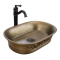 REA-U3305 - Lavabo sobre encimera WILMA RUSTIC 38x55 cm cerámica/cobre