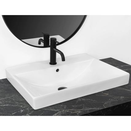 REA-U3326 - Lavabo encastrado MANDY 46x60 cm cerámica/blanco brillante