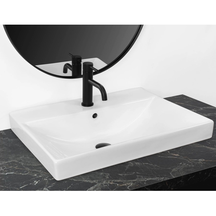 REA-U3326 - Lavabo encastrado MANDY 46x60 cm cerámica/blanco brillante