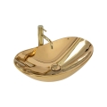 REA-U4545 - Lavabo sobre encimera ROYAL 36x60,5 cm cerámica/dorado