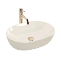 REA-U4591 - Lavabo sobre encimera LISA 35x49 cm cerámica/crema brillante