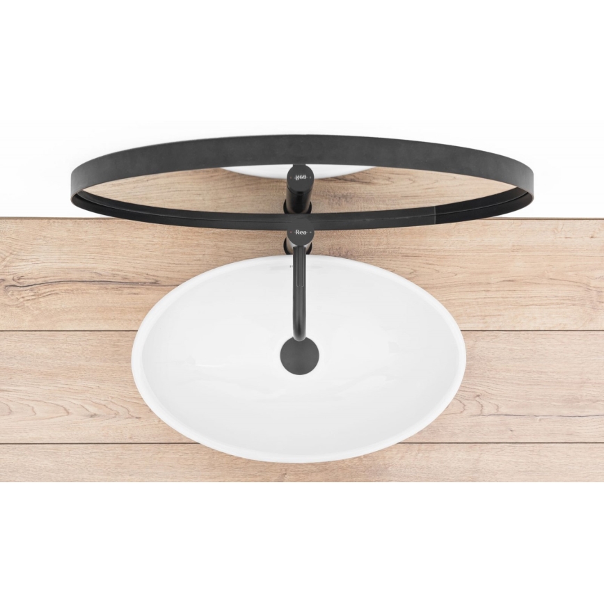 REA-U4603 - Lavabo de encimera PAMELA 33x53 cm cerámica/blanco brillante