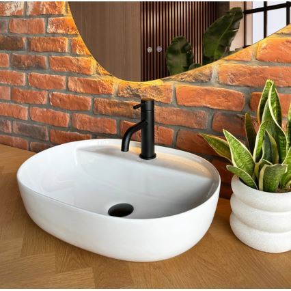REA-U4620 - Lavabo sobre encimera AURA 38,5x50,5 cm cerámica/blanco brillante