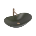 REA-U6372 - Lavabo para encimera ROYAL 35,5x61,5 cm cerámica/verde oliva