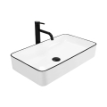REA-U6513 - Lavabo sobre encimera DENIS 35x61,5 cm cerámica/blanco/negro