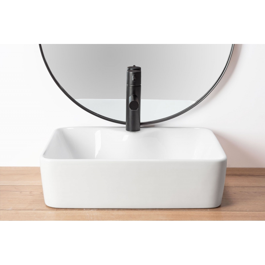 REA-U6524 - Lavabo sobre encimera KELLY 38x49 cm cerámica/blanco brillante