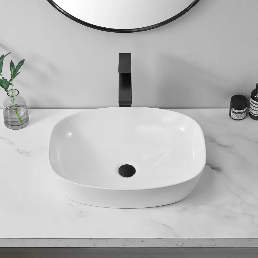 REA-U6616 - Lavabo sobre encimera FREJA 39,5x51 cm cerámica/blanco
