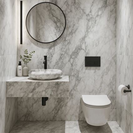 REA-U6651 - Lavabo sobre encimera ROXY 31x49 cm cerámica/gris/efecto piedra