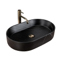 REA-U8565 - Lavabo sobre encimera NADIA 38,5x61 cm cerámica/negro mate