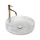REA-U8881 - Lavabo de encimera CRISTAL, Ø 39 cm, vidrio transparente