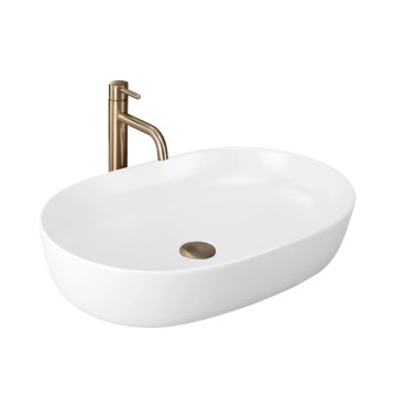 REA-U9653 - Lavabo para encimera CLEO 41x60,5 cm cerámica/blanco mate