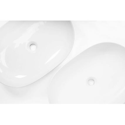 REA-U9653 - Lavabo para encimera CLEO 41x60,5 cm cerámica/blanco mate
